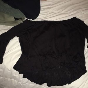 Off the shoulder black top